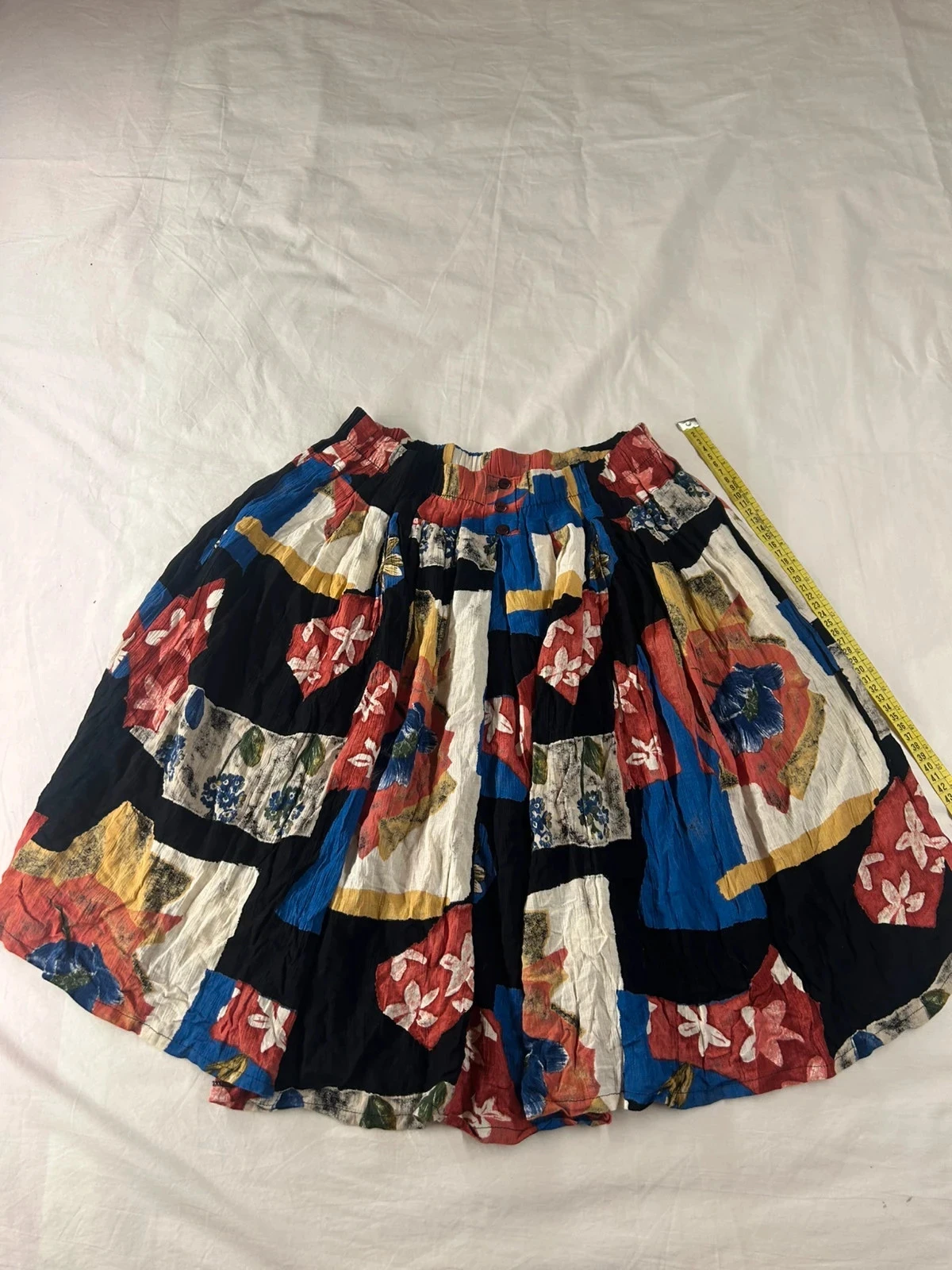 Jupe midi en viscose 100% a motifs vinateb